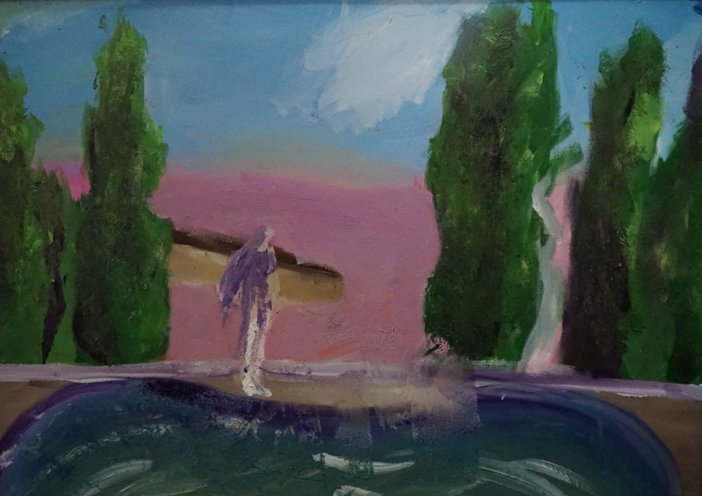 Hafen hinter Zypressen - Jelle Hofs